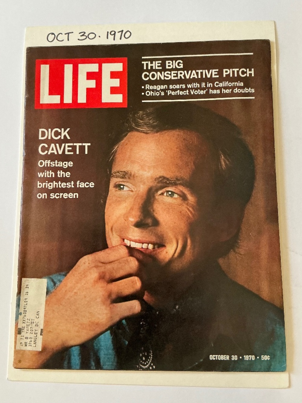 Vintage LIFE Magazine Oct 30, 1970  Dick Cavett Cover and Reagan Article